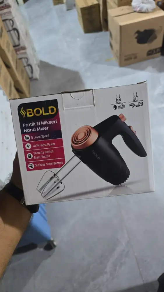 BOLD Pratik El Mikseri 400 W 5 Hız Paslanmaz Çelik Çırpıcılı